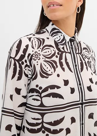 Blouse • wolwit-zwart met print • bonprix online shop