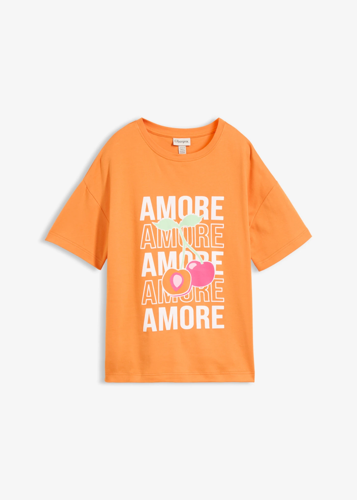 T-shirt oversize 100% coton • orange vif • Boutique bonprix