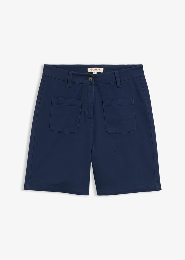 Bermuda van een katoenmix • donkerblauw • bonprix online shop