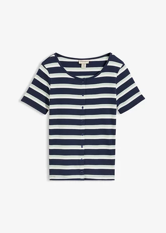 T-shirt en coton côtelé