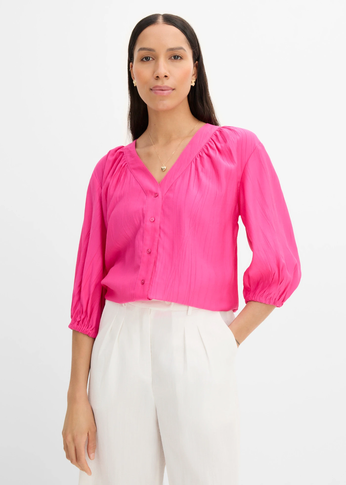 Bluză oversize din material moale cu viscoză • roz pinklady • magazin bonprix