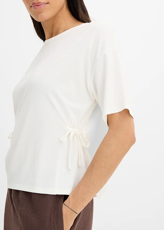 T-shirt doux en viscose mélangée • écru • Boutique bonprix