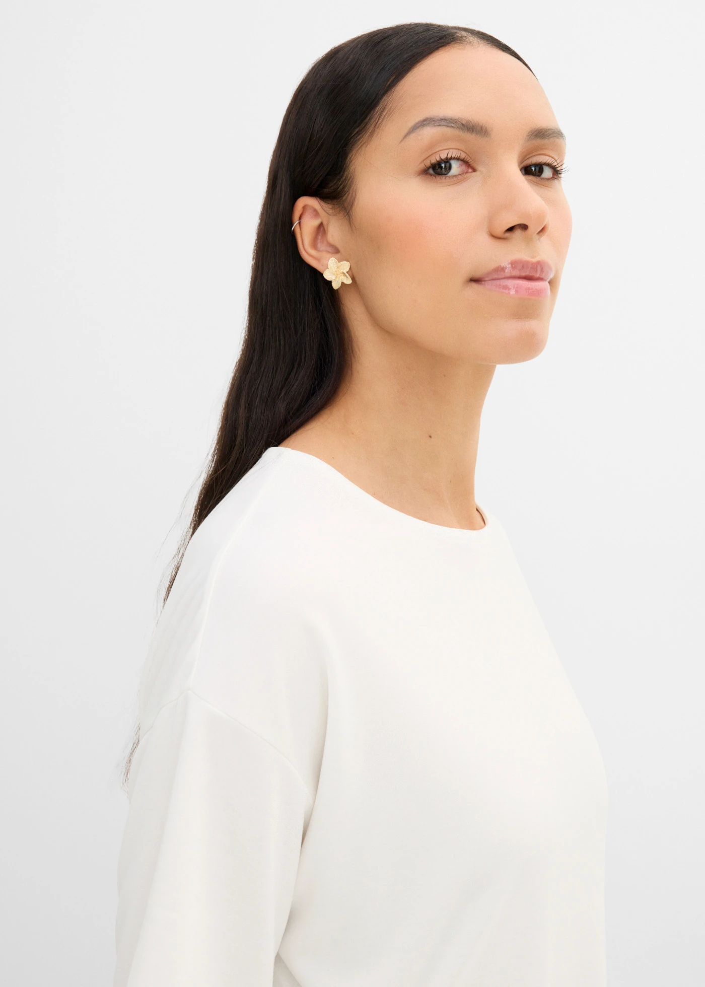 T-shirt doux en viscose mélangée • écru • Boutique bonprix