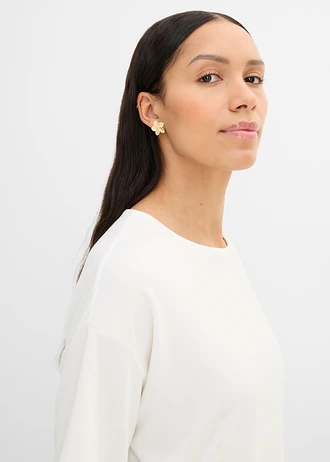 T-shirt doux en viscose mélangée • écru • Boutique bonprix