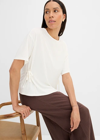 Tricou din amestec moale de viscoză • ecru • magazin bonprix