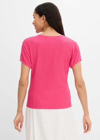 T-shirt texturé • fuchsia • Boutique bonprix