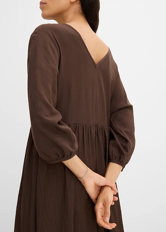 Robe longue et douce • marron foncé • Boutique bonprix