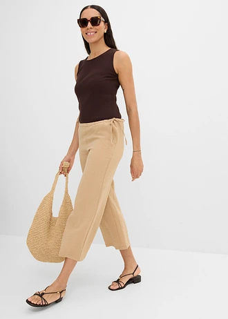 Culotte van een viscosemix • mat camel • bonprix online shop