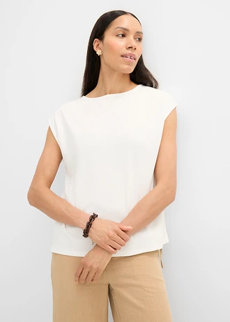 T-shirt oversize doux, Couleur: écru