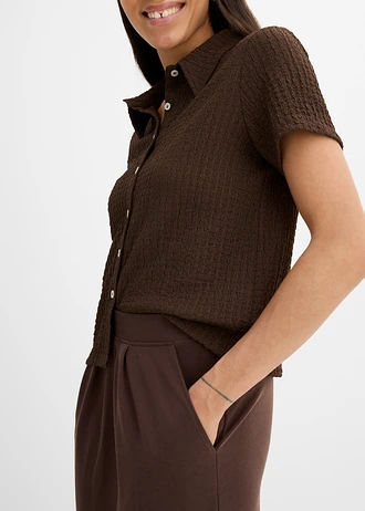 Jersey rok van een viscose-mix • donkerbruin • bonprix online shop
