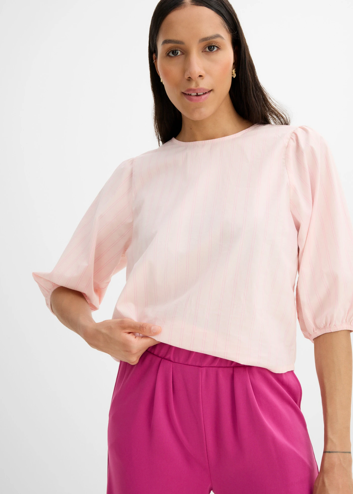 Jersey broek van een zachte viscosemix • fuchsiapink • bonprix online shop