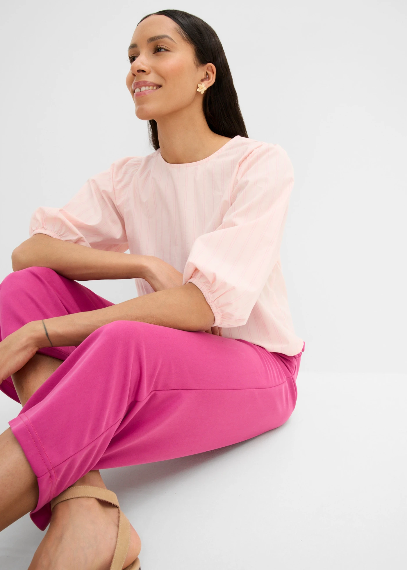Jersey broek van een zachte viscosemix • fuchsiapink • bonprix online shop