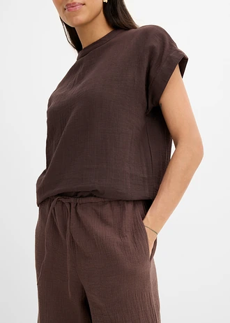 Broek van zachte mousseline • donkerbruin • bonprix online shop