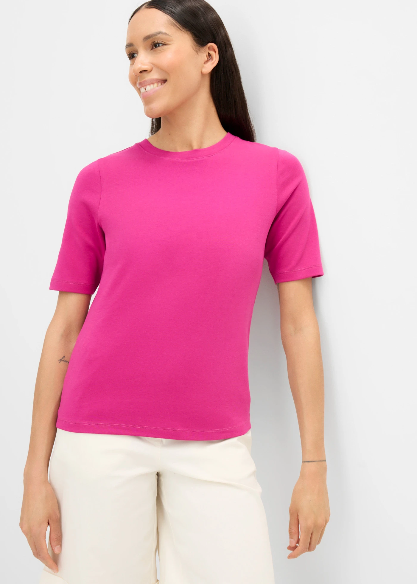 T-shirt 100% coton • rose/fuchsia • Boutique bonprix
