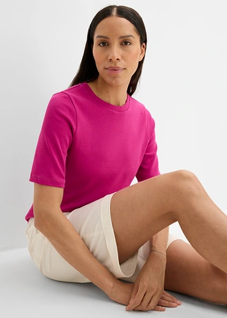 T-shirt 100% coton • rose/fuchsia • Boutique bonprix