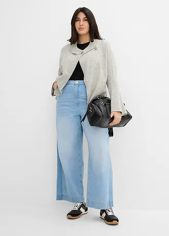 Gilet en maille, Couleur: gris clair chiné