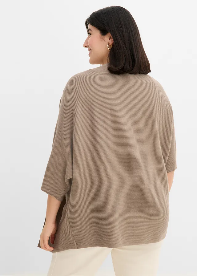 Gebreid vest, Kleur: taupe