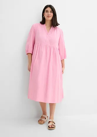 Robe-tunique en gaze de coton douce, Couleur: rose
