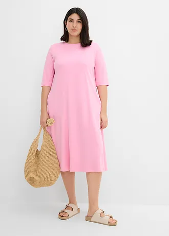 Robe en jersey de coton épais, Couleur: rose