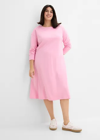 Robe en jersey 100% coton épais, Couleur: rose