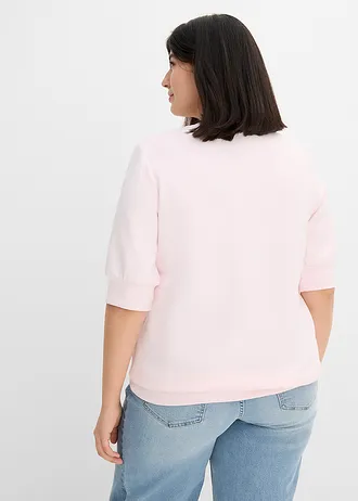 Wijde scuba sweater, Kleur: lichtroze