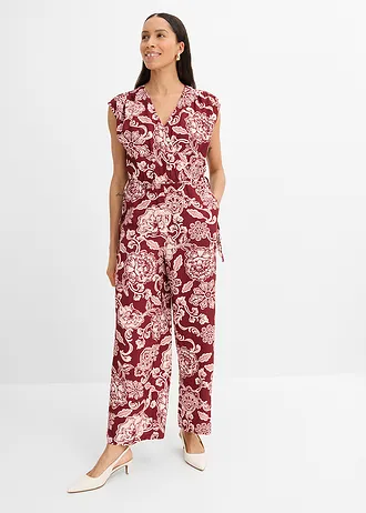 Jumpsuit • robijnrood-lichtroze gebloemd • bonprix online shop