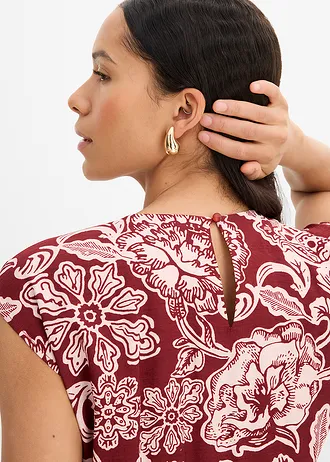 Combinaison • rouge rubis-rose clair floral • Boutique bonprix