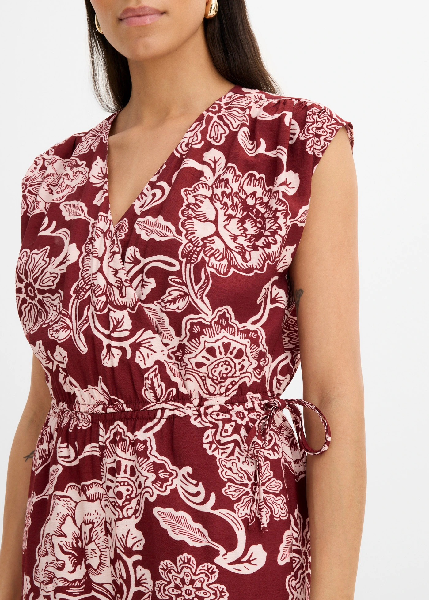 Jumpsuit • robijnrood-lichtroze gebloemd • bonprix online shop