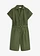 Jumpsuit met strikceintuur, Kleur: donkerolijfgroen