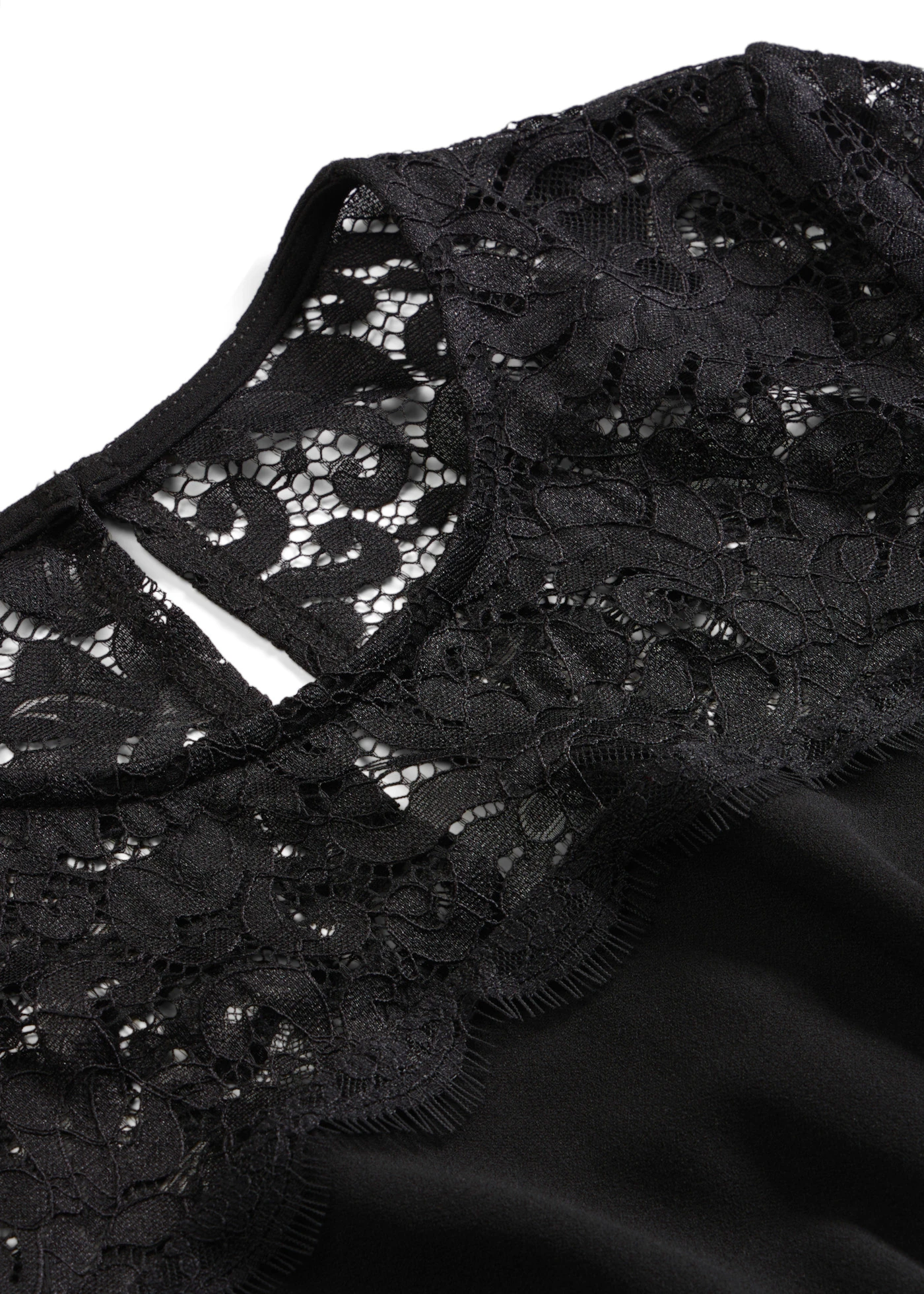 Salopetă din jerse fin cu dantelă • negru • magazin bonprix