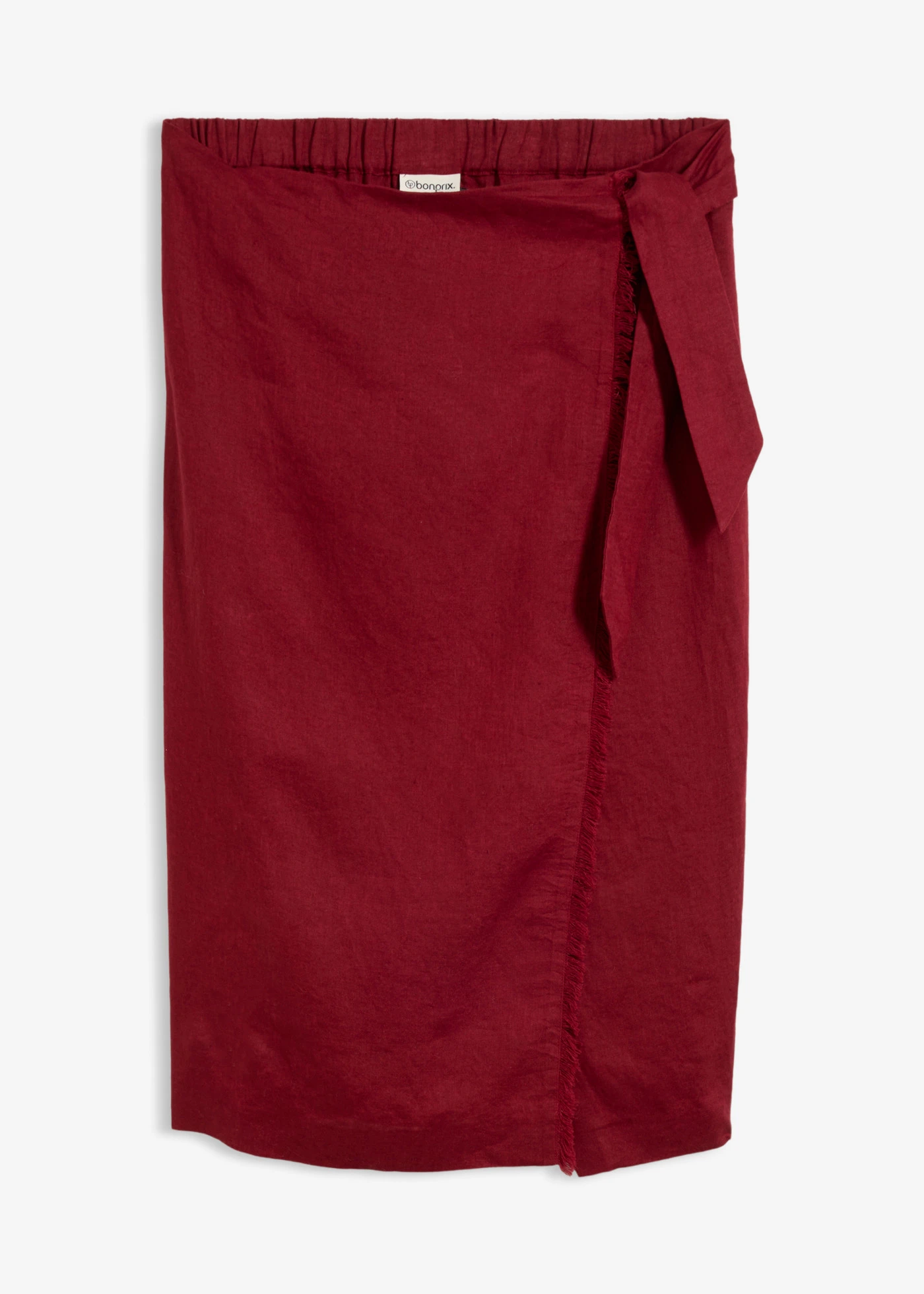 Linnen midi rok • robijnrood • bonprix online shop