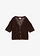 Gilet en maille ajourée, Couleur: marron foncé
