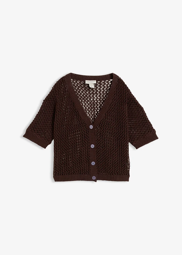 Ajour-vest met linnen
