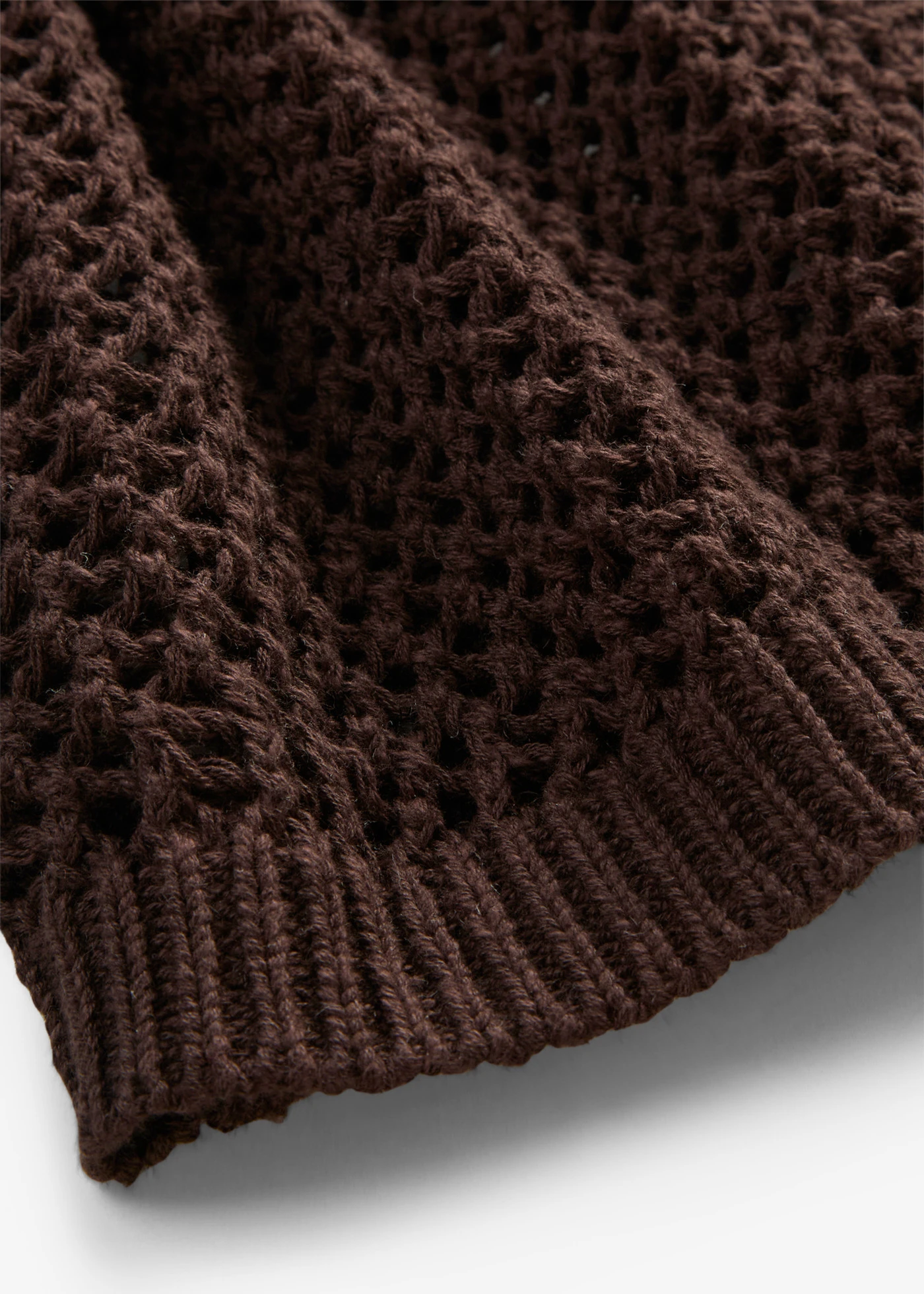 Ajour-vest met linnen • donkerbruin • bonprix online shop