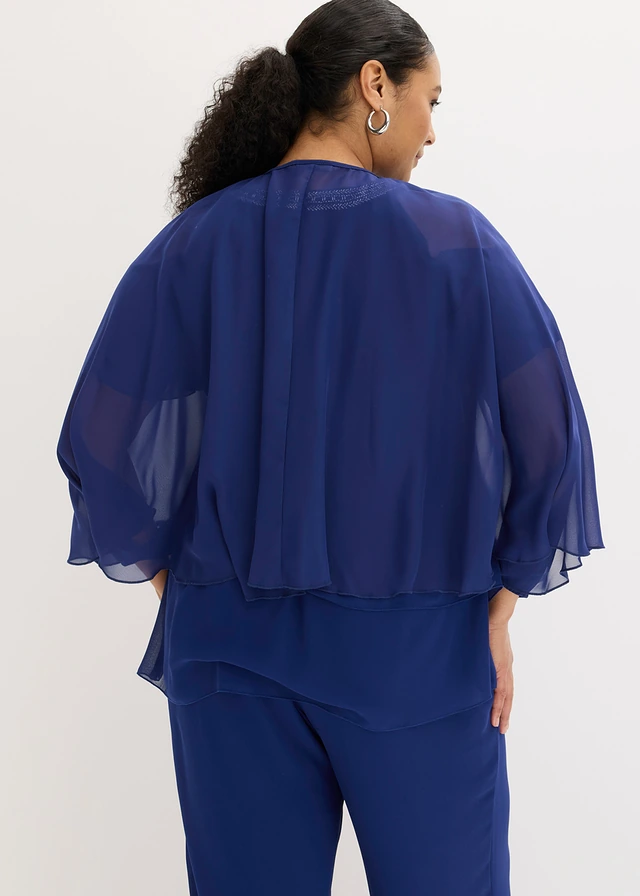 Boléro en mousseline, Couleur: bleu nuit