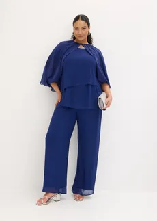 Bolero van fijne chiffon, Kleur: middernachtblauw