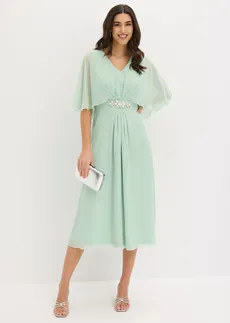 Robe en mousseline avec strass, Couleur: menthe cristal