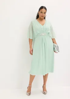 Robe en mousseline avec strass, Couleur: menthe cristal