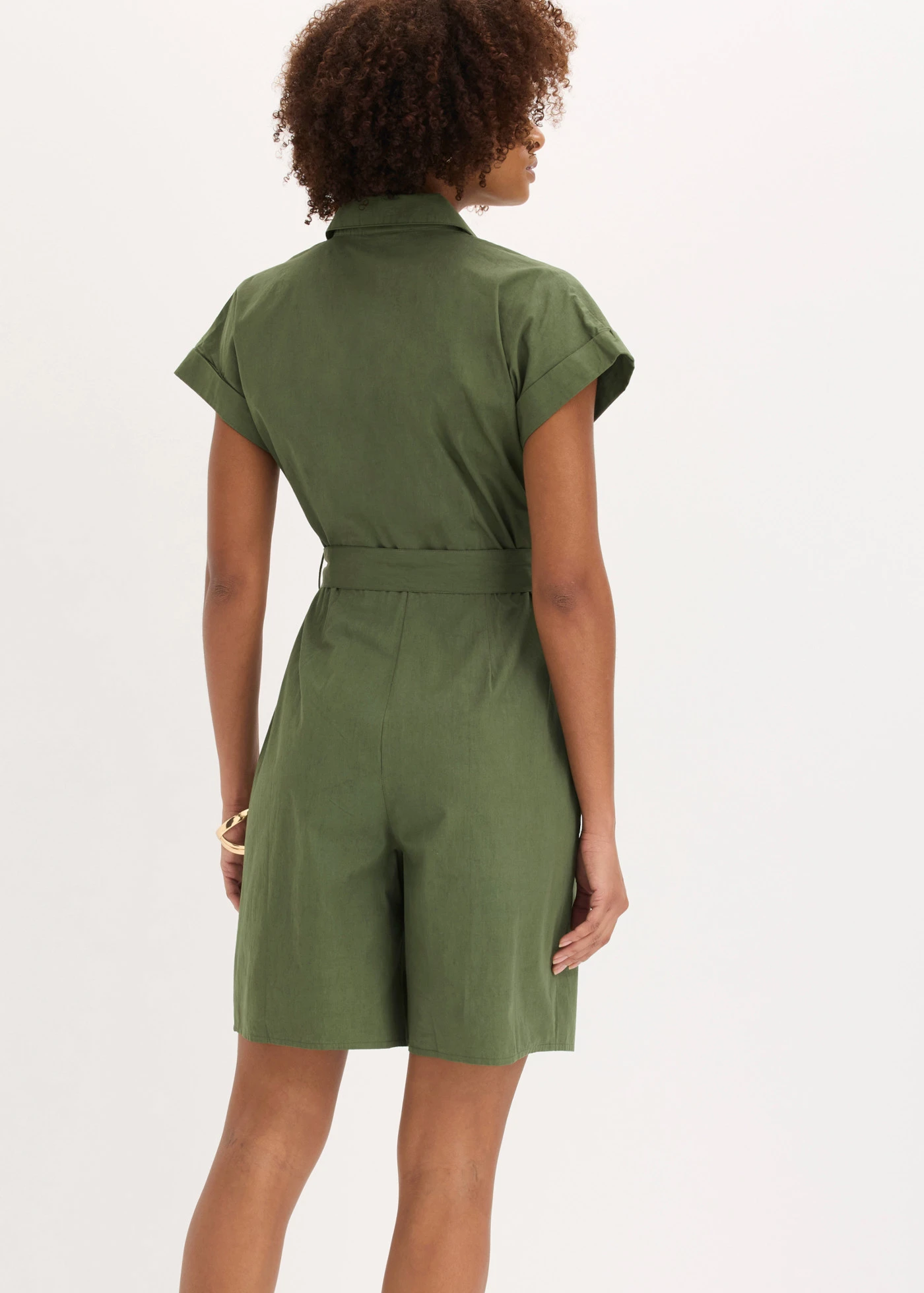 Combishort avec ceinture à nouer • olive foncé • Boutique bonprix