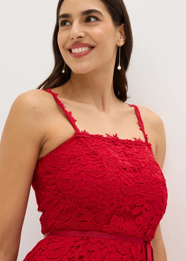 Robe en dentelle à bretelles • rouge foncé • product-page.page-title-suffix