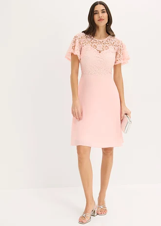 Kanten jurk • parelroze • bonprix online shop