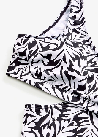 Bikini brassière (ens. 2 pces) • noir-blanc floral • Boutique bonprix