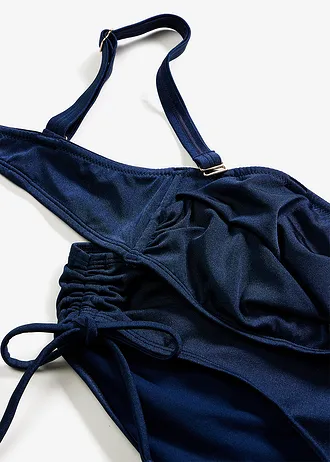 Balconette bikini (2-dlg. set) van glanzend materiaal • donkerblauw • bonprix online shop
