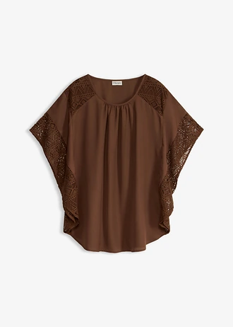 Blouse avec applications • marron • Boutique bonprix