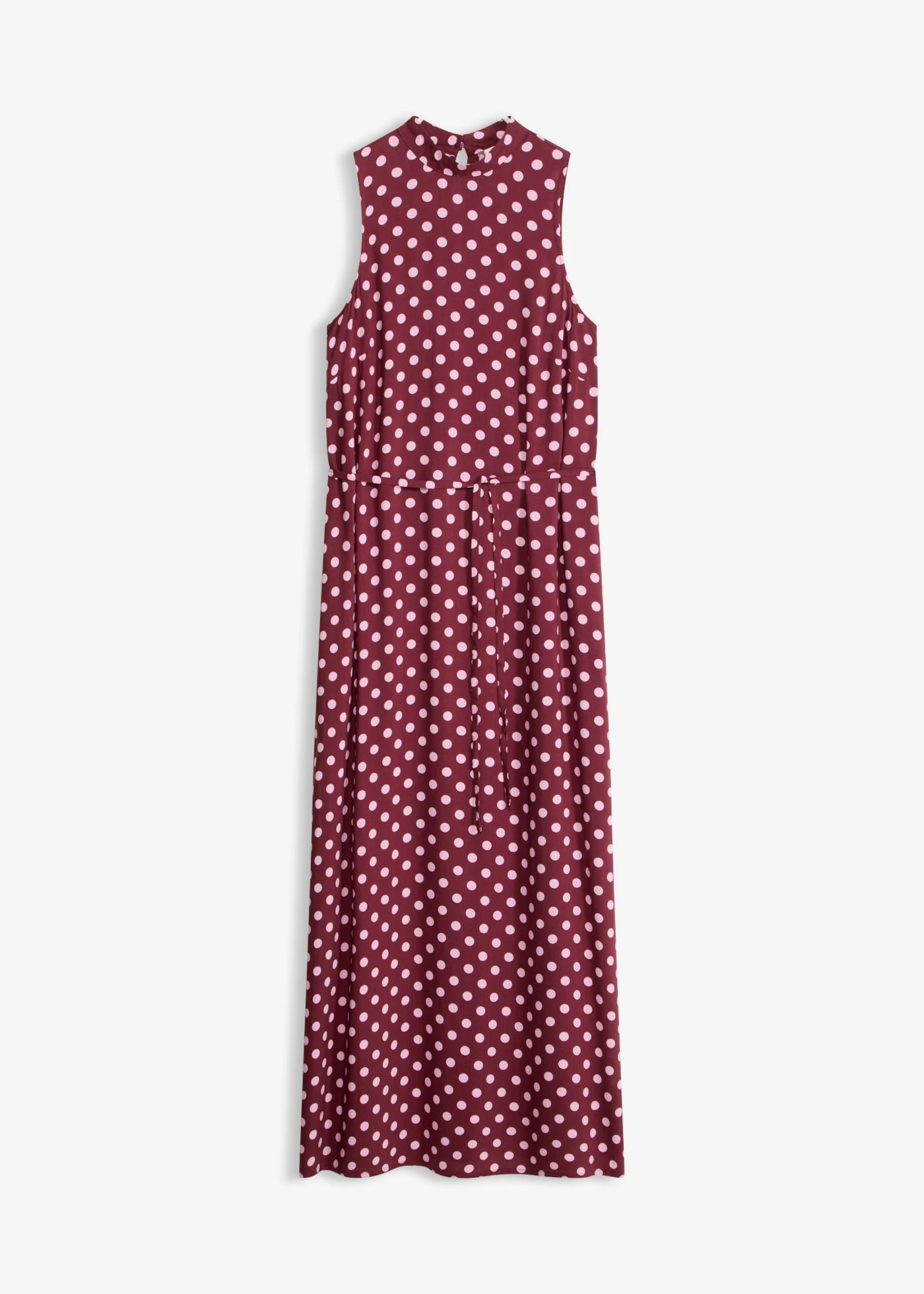 Maxi ruha puha viszkóz keverékből • juharpiros-rózsaszín pöttyös • bonprix áruház