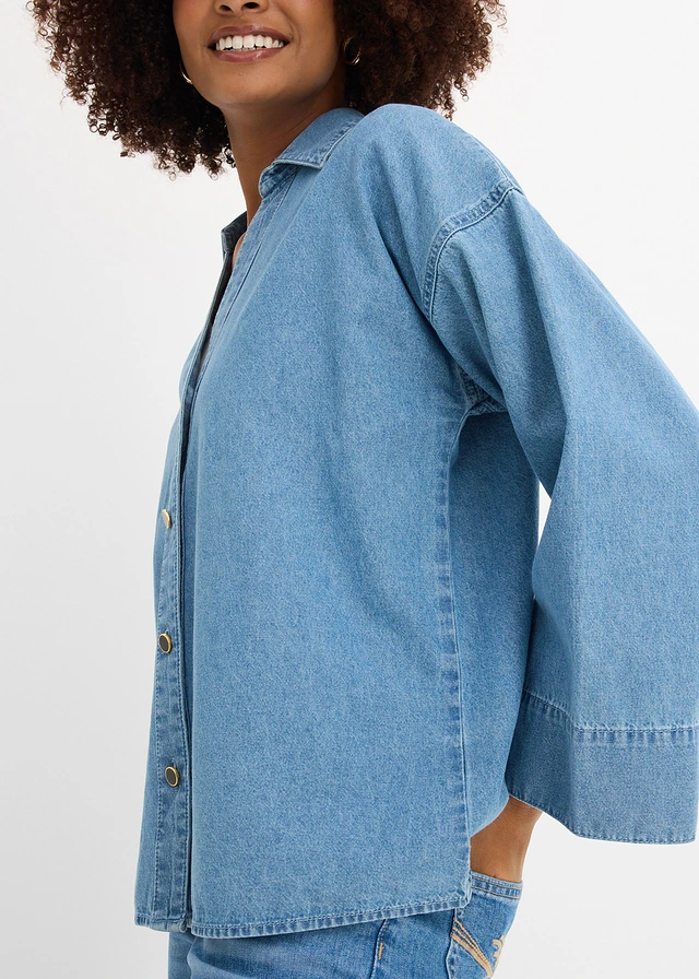 Spijkerblouse van biologisch katoen • lichtblauw denim • product-page.page-title-suffix