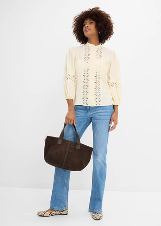 Straight jeans met mid waist, Kleur: lichtblauw denim used