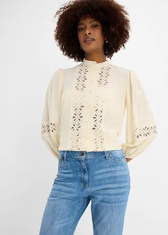 Straight jeans met mid waist • lichtblauw denim used • bonprix online shop