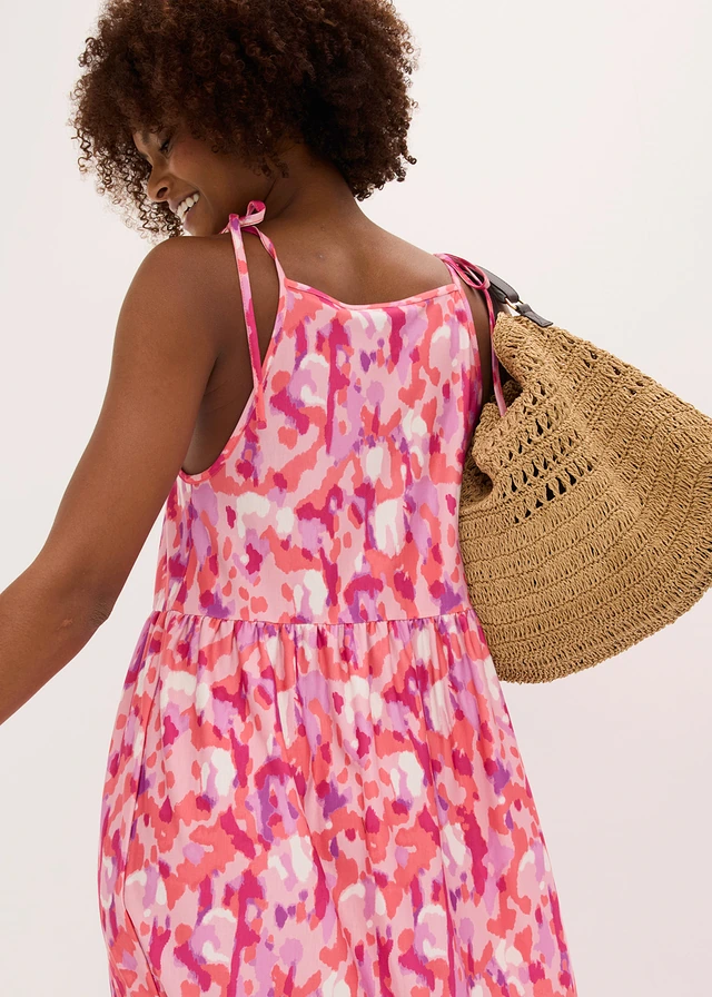 Jurk met spaghettibandjes • roze-pink gedessineerd • product-page.page-title-suffix