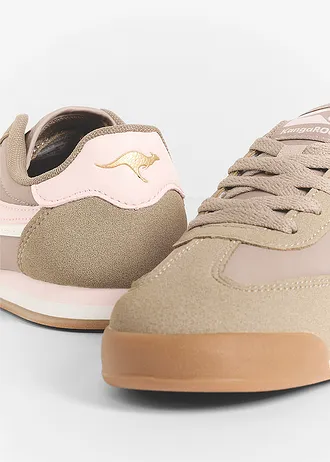 Kangaroos sneakers in retrolook, Kleur: taupe-oudroze